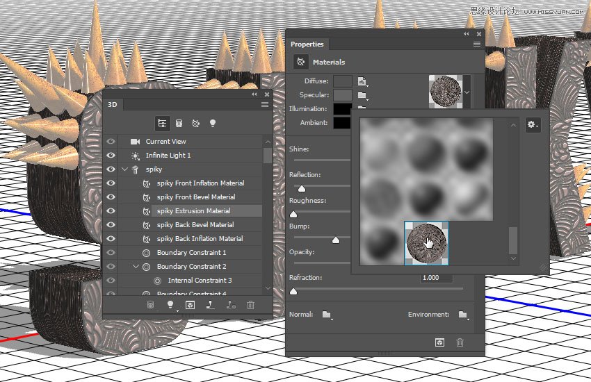 Photoshop制作金屬質(zhì)感的3D立體字【英】