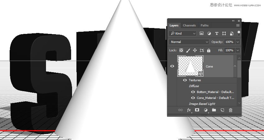 Photoshop制作金屬質(zhì)感的3D立體字【英】