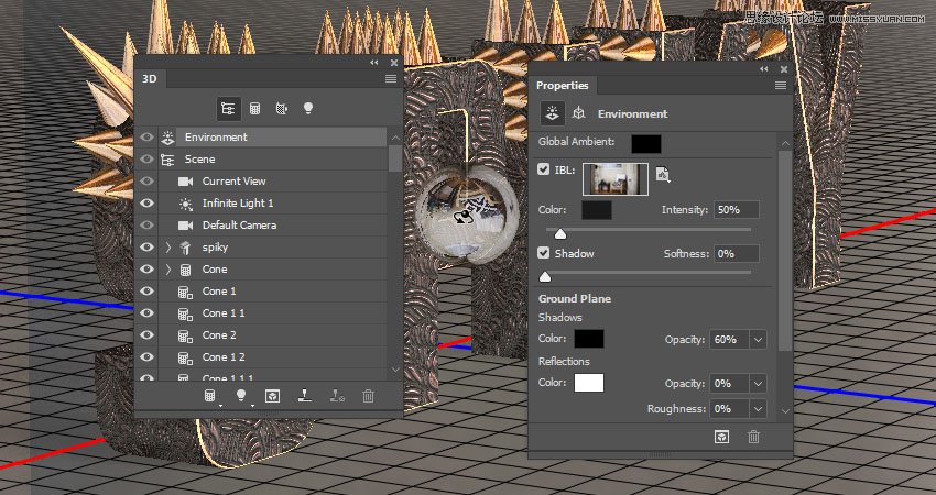 Photoshop制作金屬質(zhì)感的3D立體字【英】