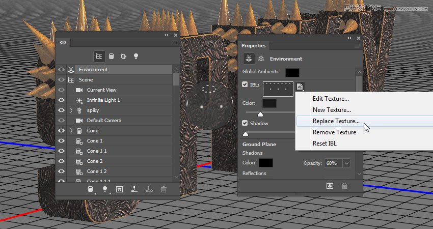 Photoshop制作金屬質(zhì)感的3D立體字【英】