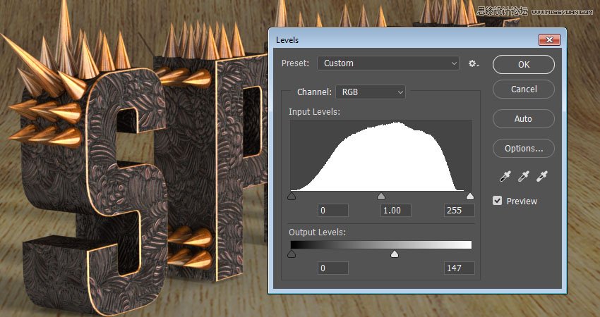 Photoshop制作金屬質(zhì)感的3D立體字【英】