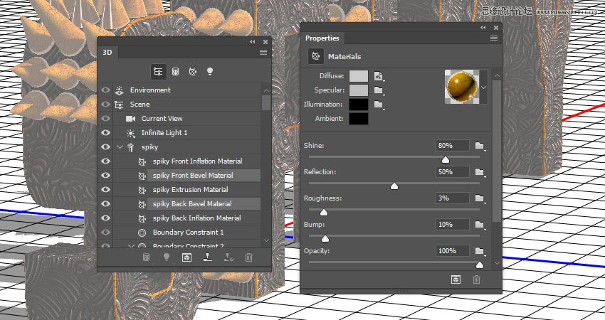 Photoshop制作金屬質(zhì)感的3D立體字【英】