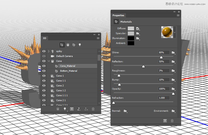 Photoshop制作金屬質(zhì)感的3D立體字【英】