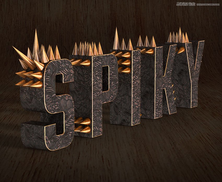 Photoshop制作金屬質(zhì)感的3D立體字【英】