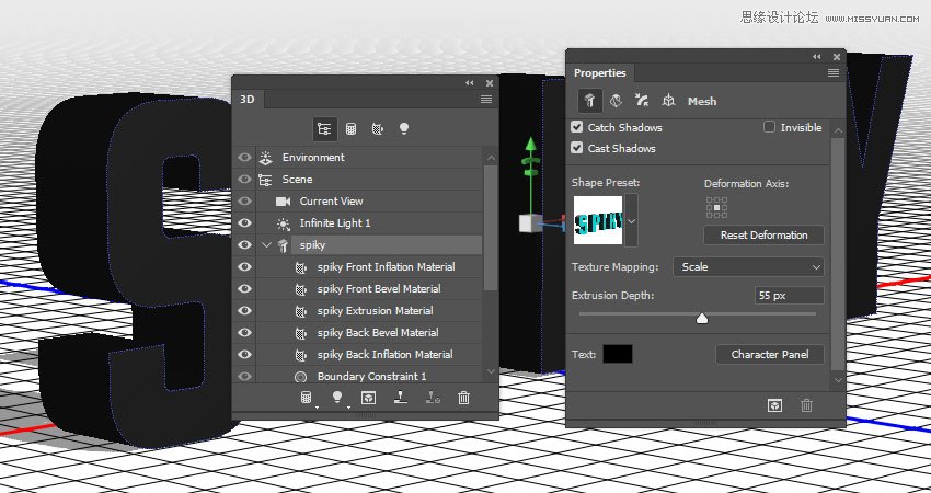 Photoshop制作金屬質(zhì)感的3D立體字【英】