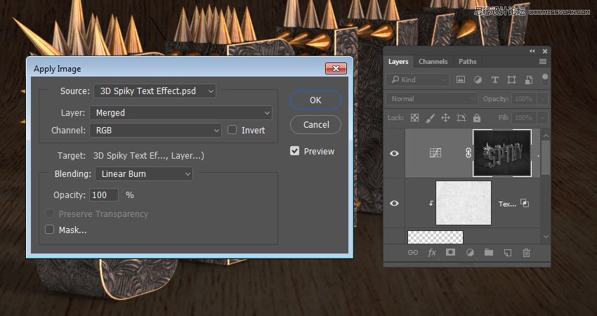 Photoshop制作金屬質(zhì)感的3D立體字【英】