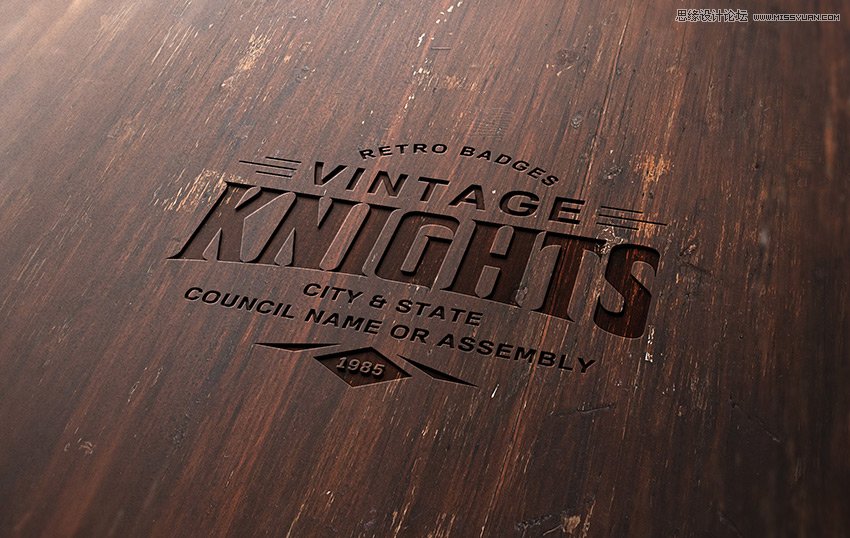 Photoshop制作木地板LOGO刻印效果【英】