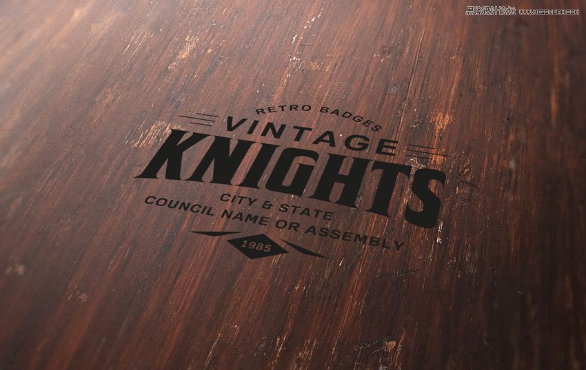 Photoshop制作木地板LOGO刻印效果【英】