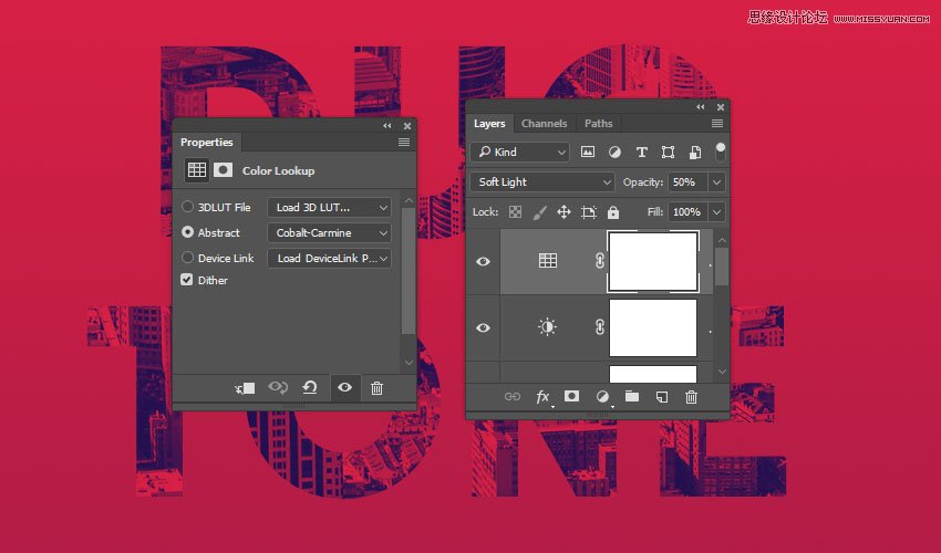 Photoshop制作復古雙重曝光字體
