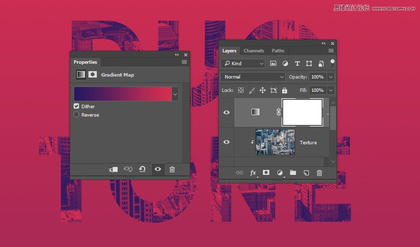 Photoshop制作復(fù)古雙重曝光字體
