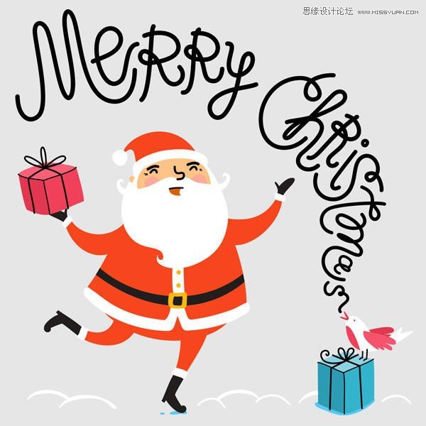 CorelDRAW繪制卡通風格的圣誕節插畫