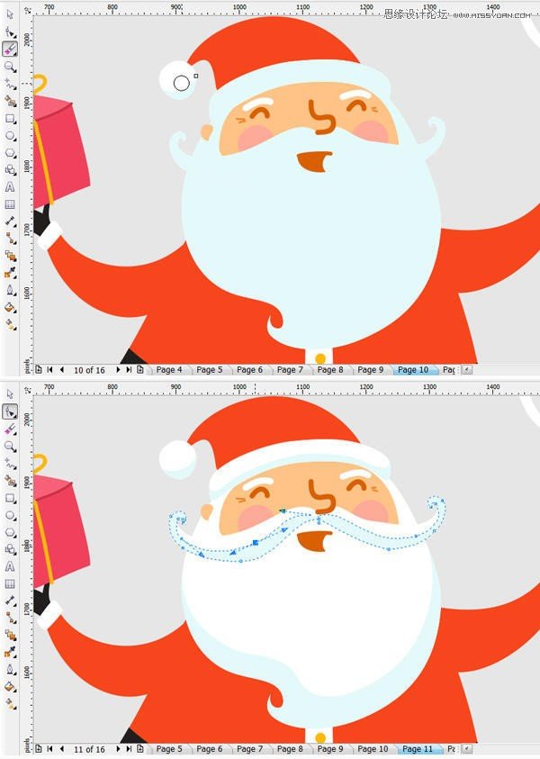 CorelDRAW繪制卡通風(fēng)格的圣誕節(jié)插畫