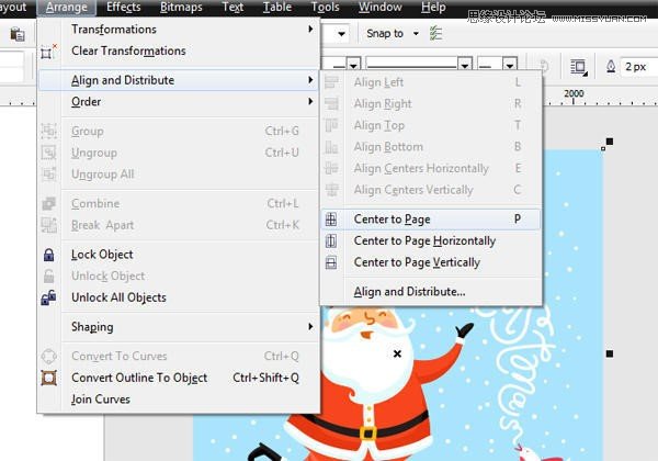 CorelDRAW繪制卡通風(fēng)格的圣誕節(jié)插畫