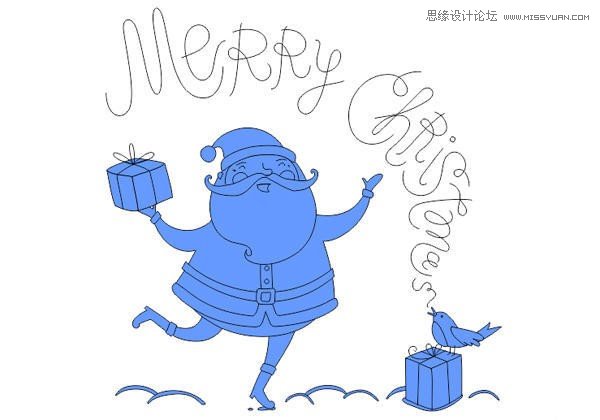 CorelDRAW繪制卡通風格的圣誕節插畫