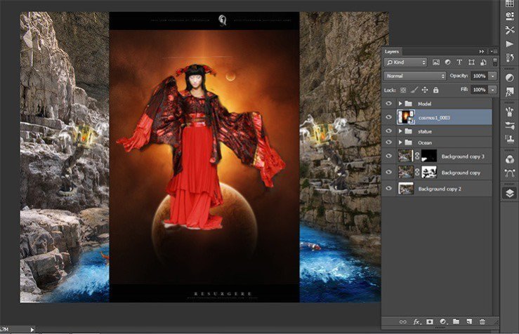 Photoshop合成正在施法的巫師【英】