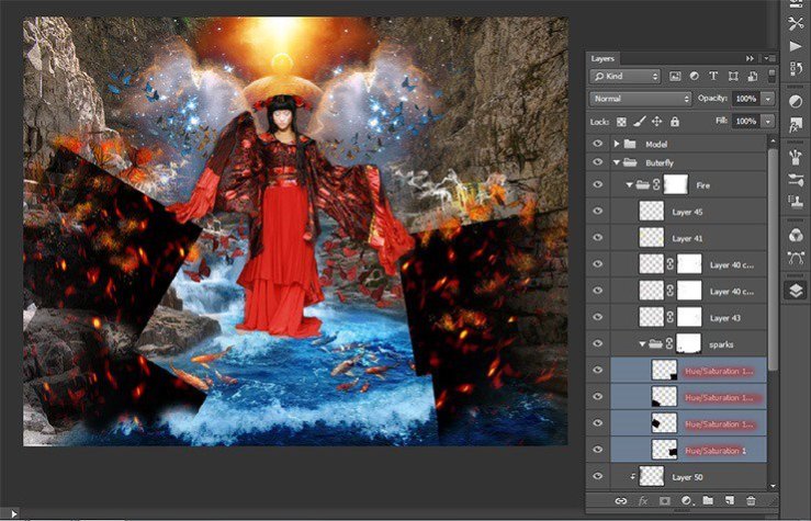 Photoshop合成正在施法的巫師【英】