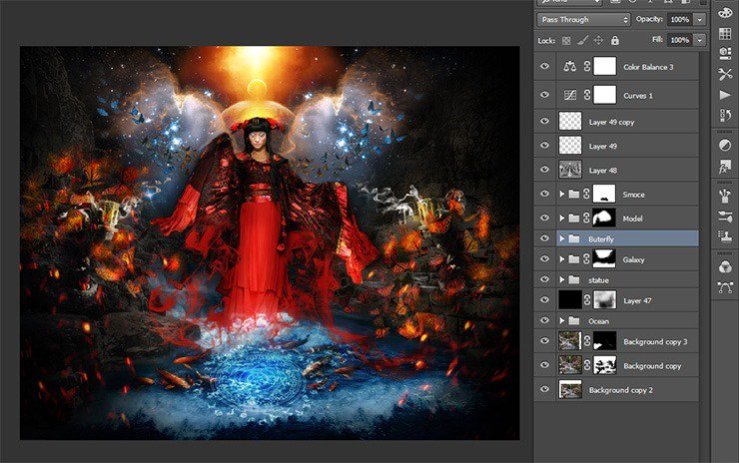 Photoshop合成正在施法的巫師【英】