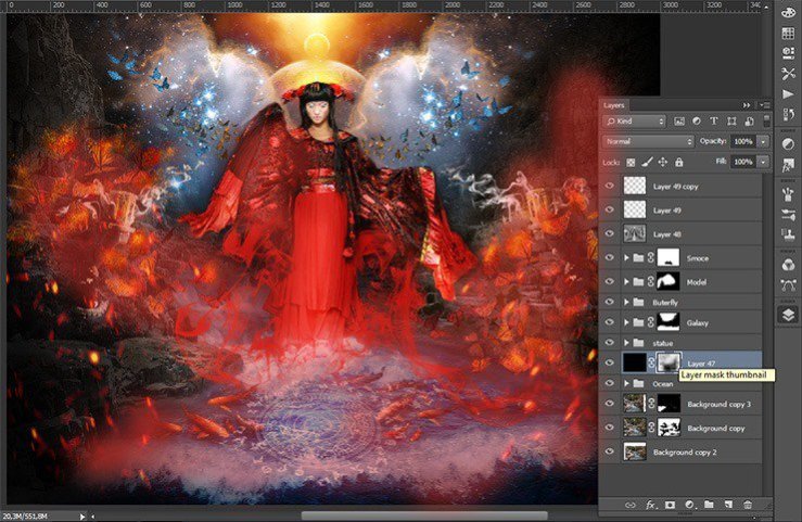 Photoshop合成正在施法的巫師【英】