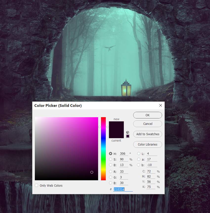 Photoshop合成夢幻風格的森林場景【英】