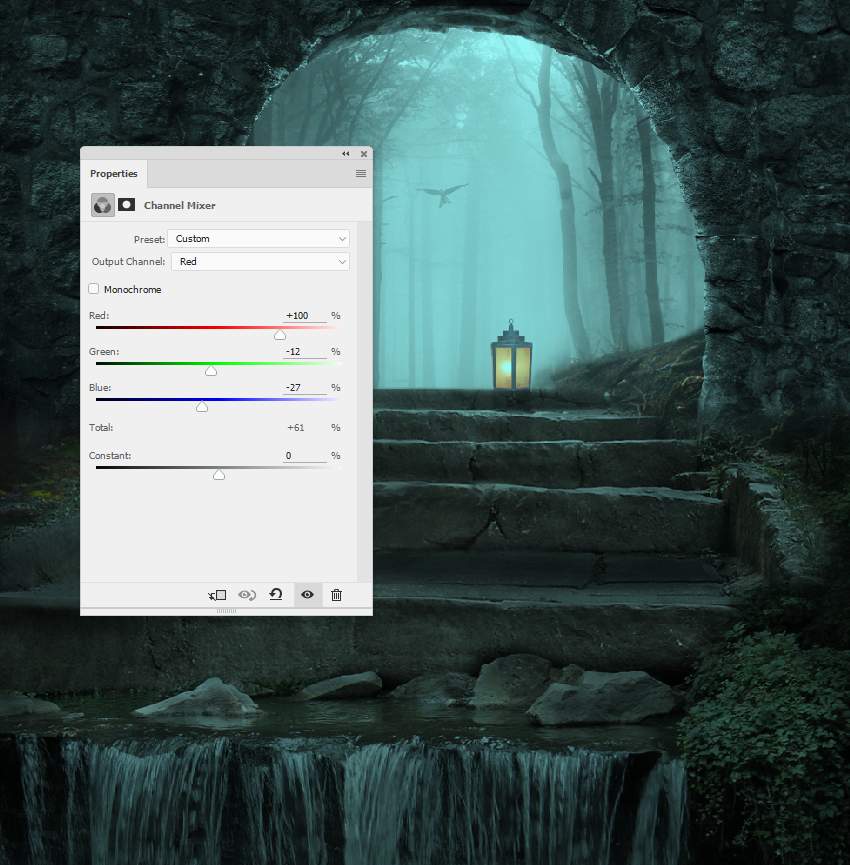 Photoshop合成夢幻風格的森林場景【英】
