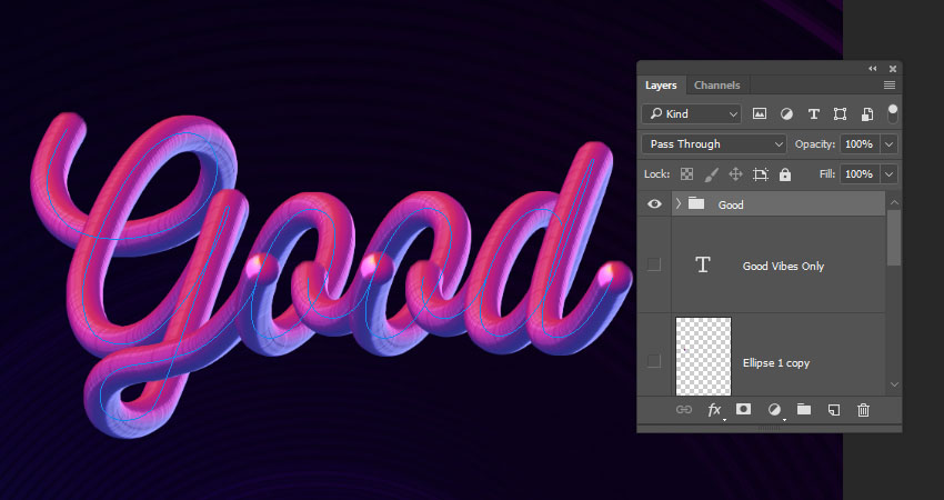 Photoshop制作驚艷大氣的3D立體字