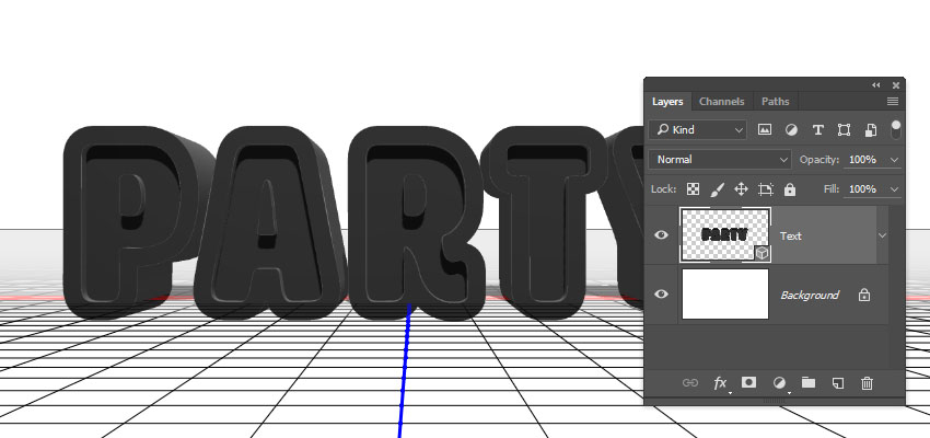 Photoshop制作黃金質感立體字【英】
