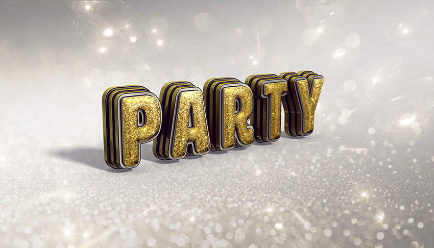 Photoshop制作黃金質感立體字【英】