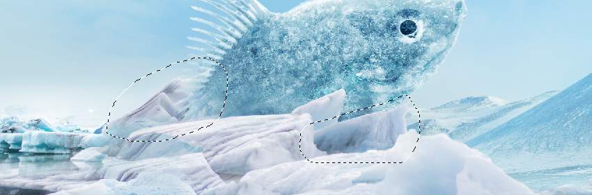 Photoshop合成冰凍特效的金魚(yú)場(chǎng)景【英】