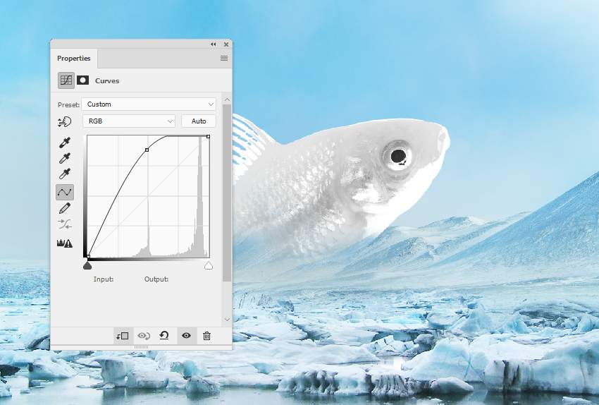 Photoshop合成冰凍特效的金魚(yú)場(chǎng)景【英】