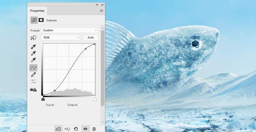 Photoshop合成冰凍特效的金魚場景【英】
