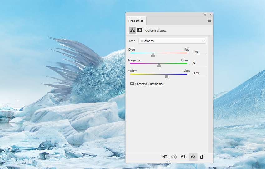Photoshop合成冰凍特效的金魚場景【英】