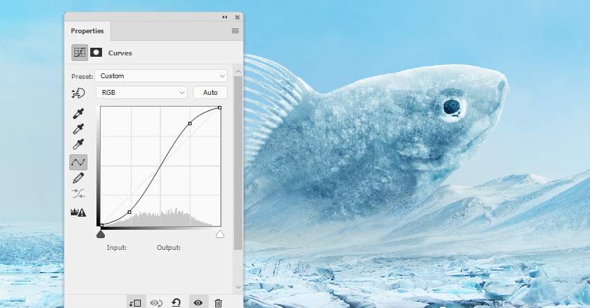 Photoshop合成冰凍特效的金魚場景【英】