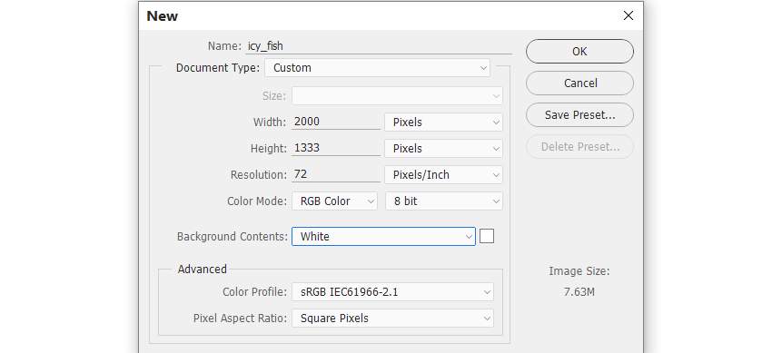 Photoshop合成冰凍特效的金魚場景【英】