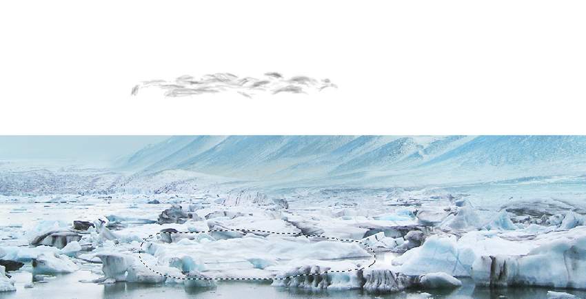 Photoshop合成冰凍特效的金魚(yú)場(chǎng)景【英】