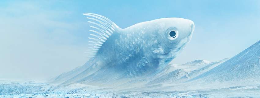 Photoshop合成冰凍特效的金魚場景【英】