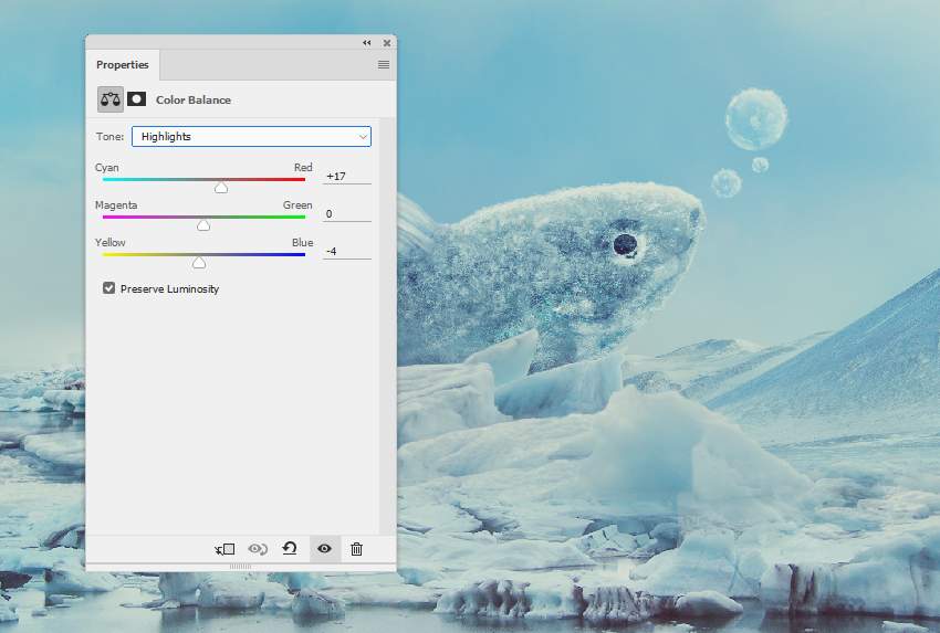 Photoshop合成冰凍特效的金魚場景【英】