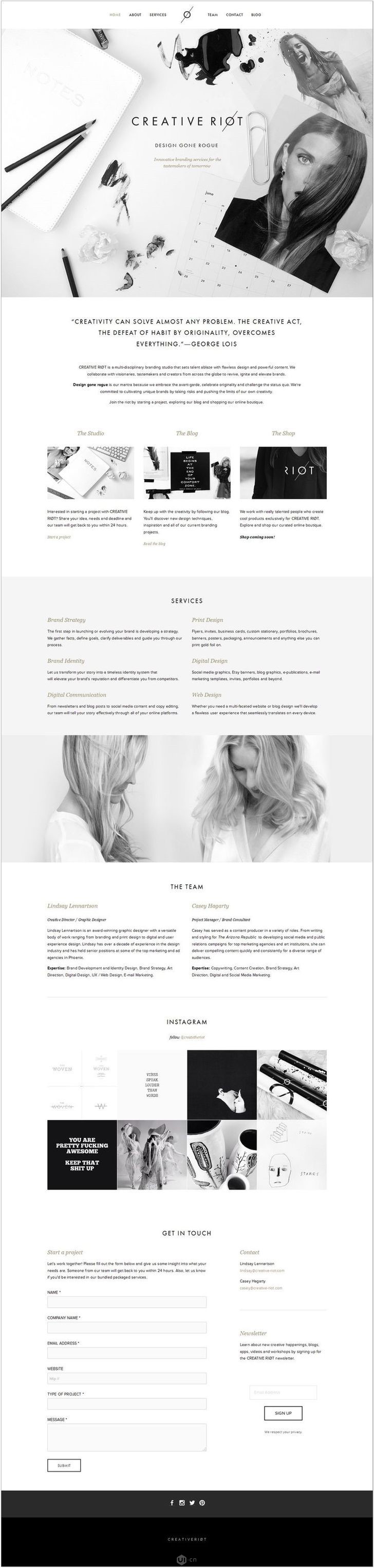 50個醒目的黑白色調版面設計欣賞