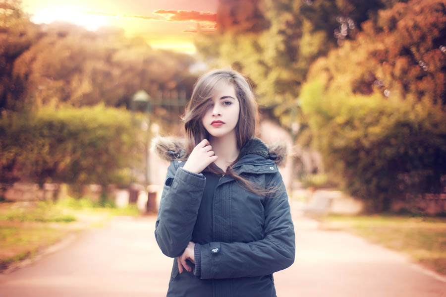 Photoshop調出陰天外景人像唯美暖色調