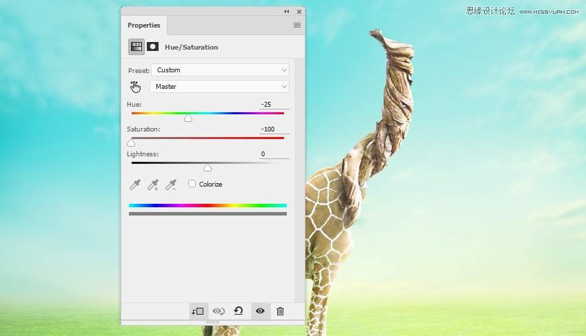 Photoshop合成長著創意大樹的長頸鹿【英】