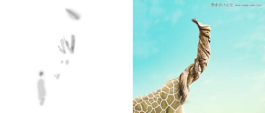 Photoshop合成長著創意大樹的長頸鹿【英】