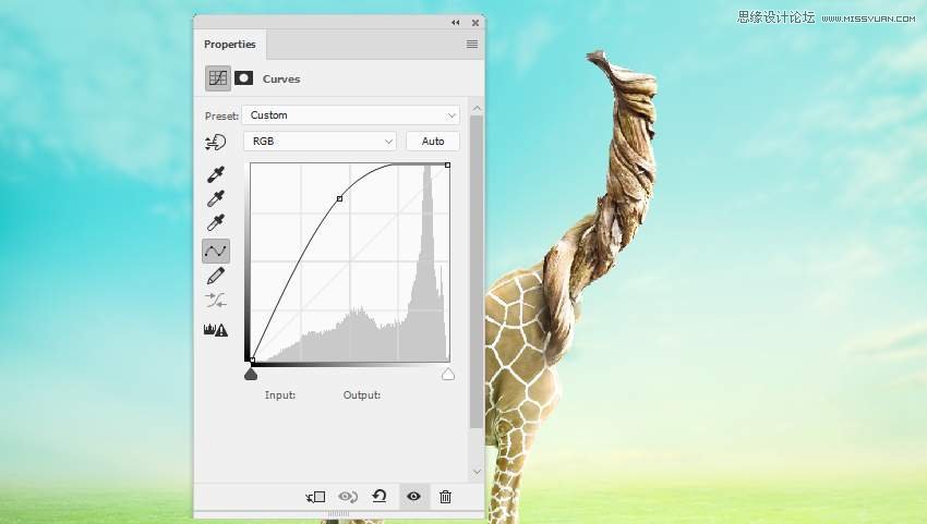 Photoshop合成長著創意大樹的長頸鹿【英】