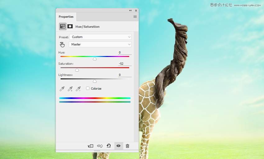 Photoshop合成長著創意大樹的長頸鹿【英】