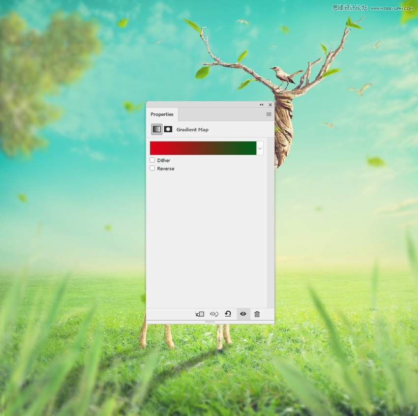 Photoshop合成長(zhǎng)著創(chuàng)意大樹(shù)的長(zhǎng)頸鹿【英】