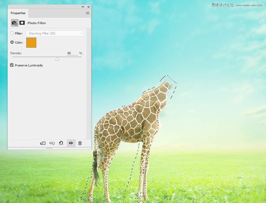 Photoshop合成長(zhǎng)著創(chuàng)意大樹的長(zhǎng)頸鹿【英】