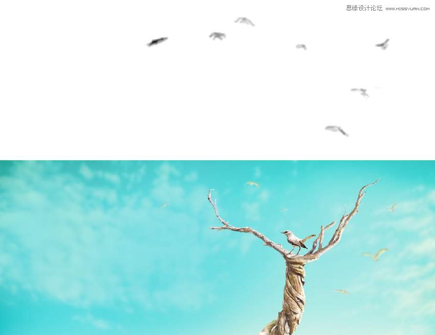 Photoshop合成長(zhǎng)著創(chuàng)意大樹(shù)的長(zhǎng)頸鹿【英】