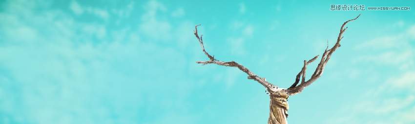 Photoshop合成長著創意大樹的長頸鹿【英】