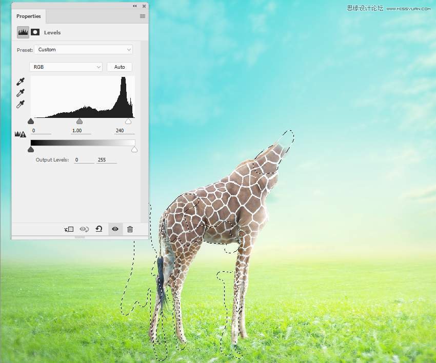 Photoshop合成長(zhǎng)著創(chuàng)意大樹的長(zhǎng)頸鹿【英】