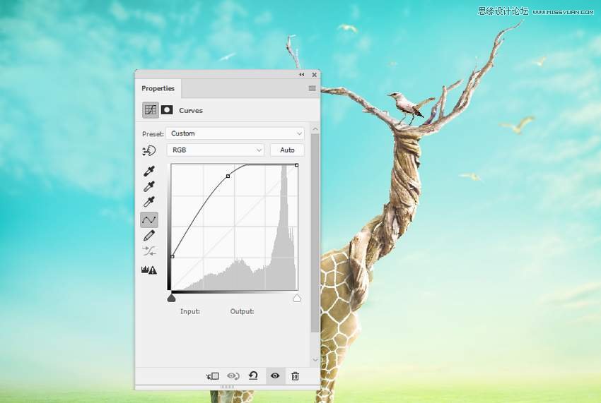 Photoshop合成長(zhǎng)著創(chuàng)意大樹(shù)的長(zhǎng)頸鹿【英】