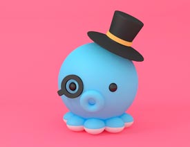 C4D�L�ƿɐ۵�С���~��ģ�̳�