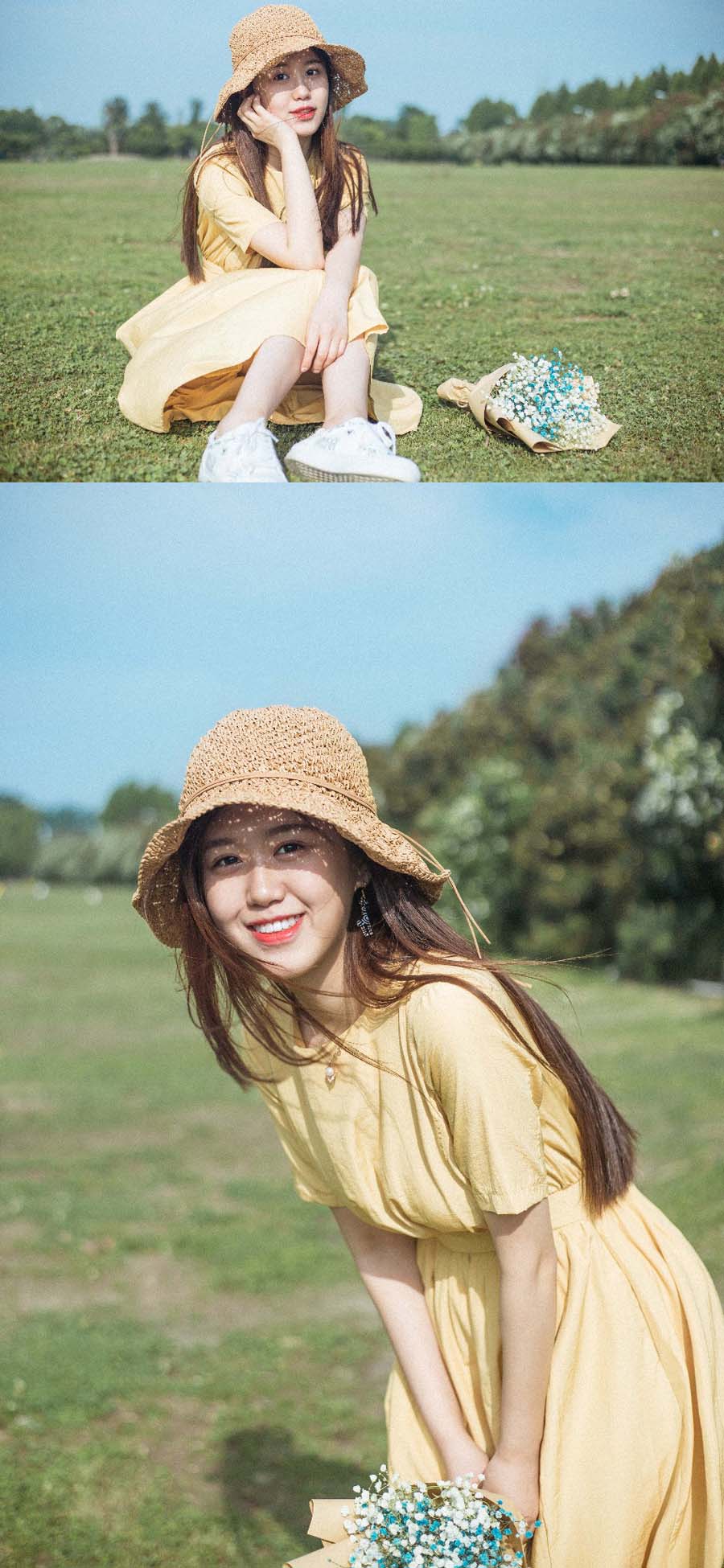 Photoshop調出外景美女人像小清新甜美效果